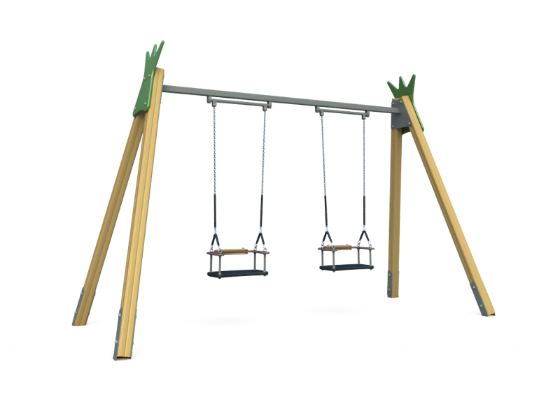 КАЧ-1.9 Качели на цепочках двойные (брус) 